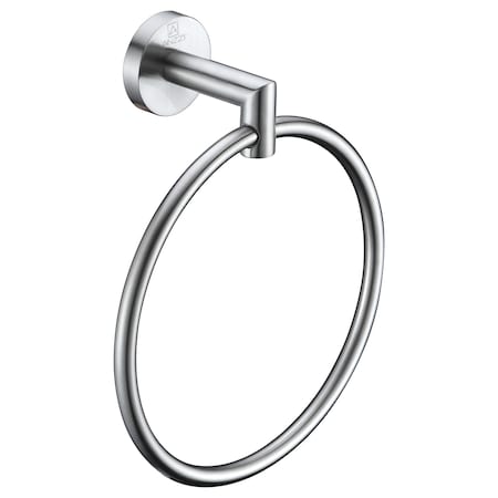 Anzzi Caster 2 Towel Ring in Brushed Nickel AC-AZ009BN